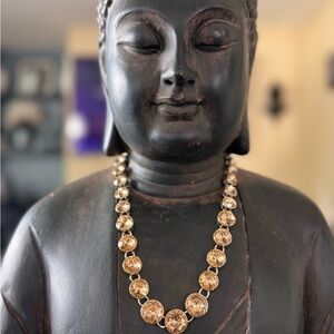 J. Crew Gold Crystal Necklace